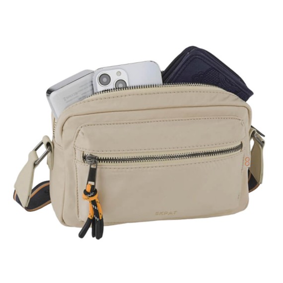 Bolsa de Tiracolo Média SKPAT Parma Bege | Ref. 237.32398602