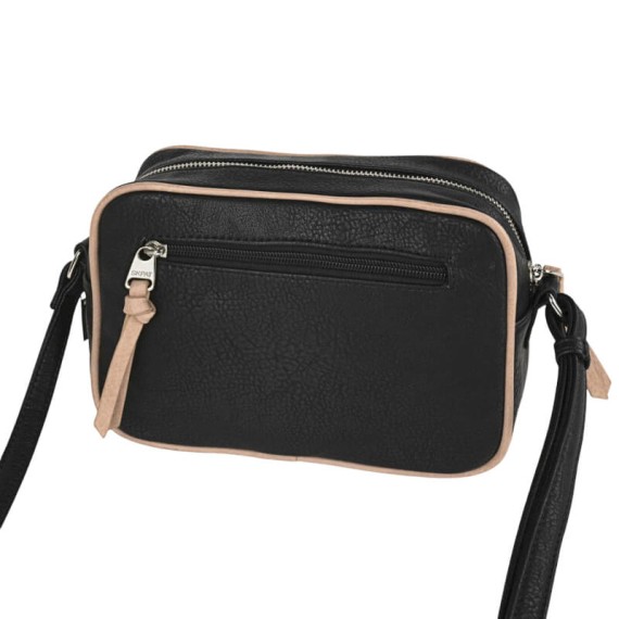 Bolsa de Tiracolo Retangular SKPAT Crosses Preto/Taupé | Ref. 237.32508601
