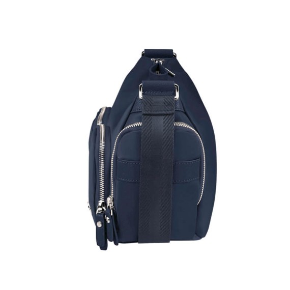 SAMSONITE Bolsa de Ombro c/ 2 Bolsos Frontais Karissa Evo Azul Noite | Ref. 92KP200341