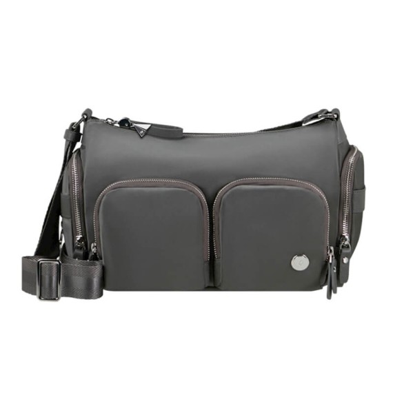 SAMSONITE Bolsa de Ombro c/ 2 Bolsos Frontais Karissa Evo Verde Gunmetal | Ref. 92KP200324