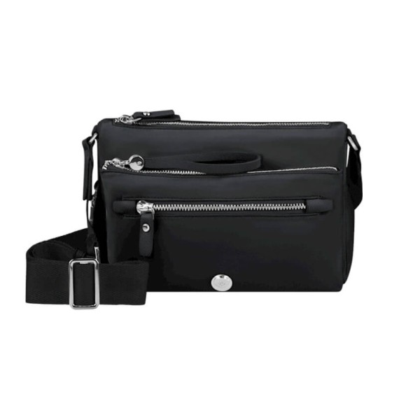 SAMSONITE Bolsa de Ombro c/ Pouch Karissa Evo Preta | Ref. 92KP200209