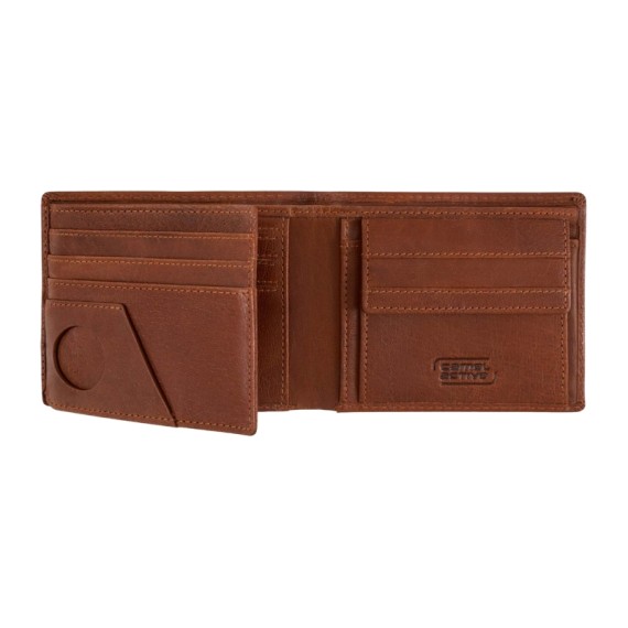 CAMEL ACTIVE Carteira Jeans com Porta-Moedas Field Cognac | Ref. 91.11291