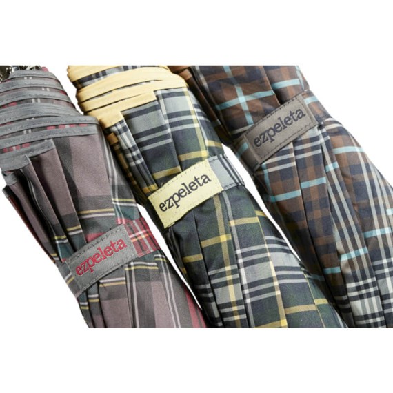 Guarda-Chuva Unisexo Dobrável Aut. 58/10 EZPELETA 10046 Xadrês Verde | Ref. 104.10046V