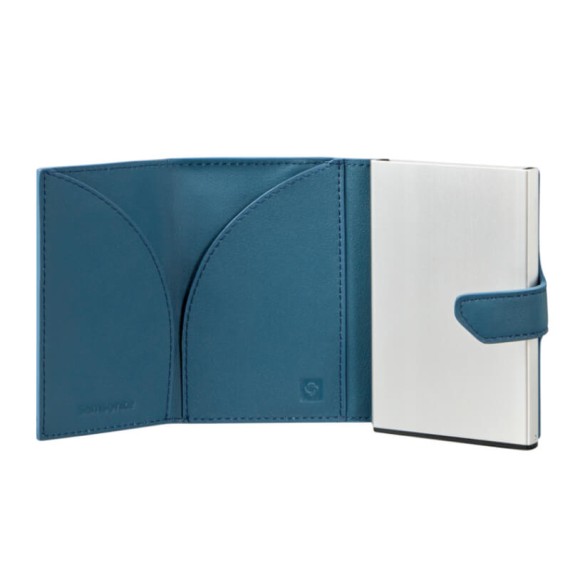 SAMSONITE Carteira Deslizante Proxis Alu Fit SLG Azul Petróleo | Ref. 92KB920331