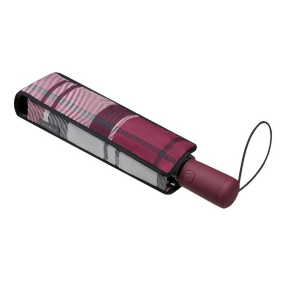 SAMSONITE Guarda-Chuva Aut. Open/Close Alu Drop S Xadrez Vermelho Granada | Ref. 92CK120317