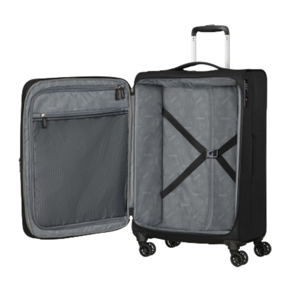 AMERICAN TOURISTER Mala de Viagem Média 69cm 4R Exp. AeroSpin Preta | Ref. 92MH600209