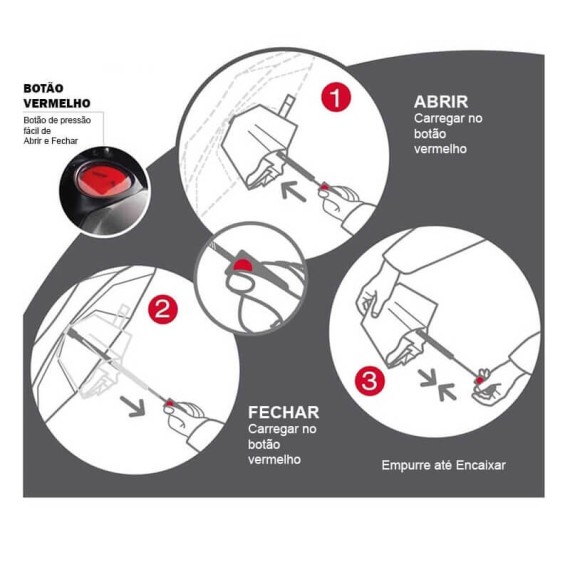 Guarda-Chuva KNRIPS Dobrável T.200 Médio Duomatic Vibration Magma | Ref. 300.9532018620