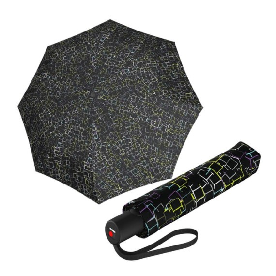 Guarda-Chuva KNRIPS Dobrável A.200 Médio Duomatic Cubes Black | Ref. 300.9572018668