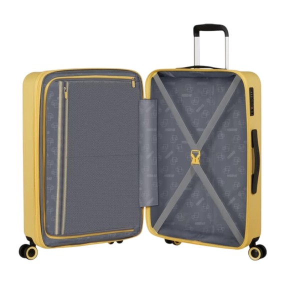 AMERICAN TOURISTER Mala de Viagem Média 66cm 4R Exp. Dynabelt Amarela | Ref. 92MH800206
