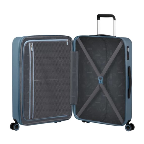 AMERICAN TOURISTER Mala de Viagem Média 66cm 4R Exp. Dynabelt Azul | Ref. 92MH800201