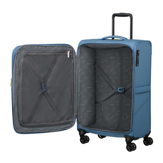 AMERICAN TOURISTER Mala de Cabine 55cm 4R Coated Exp. SummerRide Azul | Ref. 92ME710511