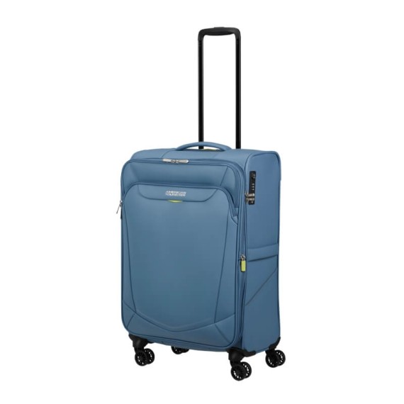 AMERICAN TOURISTER Mala de Cabine 55cm 4R Coated Exp. SummerRide Azul | Ref. 92ME710511