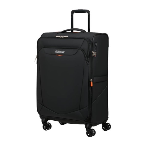 AMERICAN TOURISTER Mala de Cabine 55cm 4R Coated Exp. SummerRide Preta | Ref. 92ME710509 AMERICAN TOURISTER Mala de Cabine 55cm 4R Coated Exp. SummerRide Preta | Ref. 92ME710509