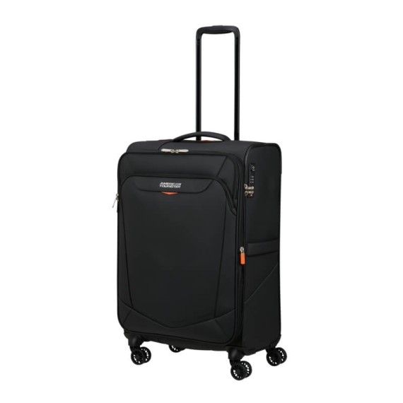 AMERICAN TOURISTER Mala de Cabine 55cm 4R Coated Exp. SummerRide Preta | Ref. 92ME710509 AMERICAN TOURISTER Mala de Cabine 55cm 4R Coated Exp. SummerRide Preta | Ref. 92ME710509