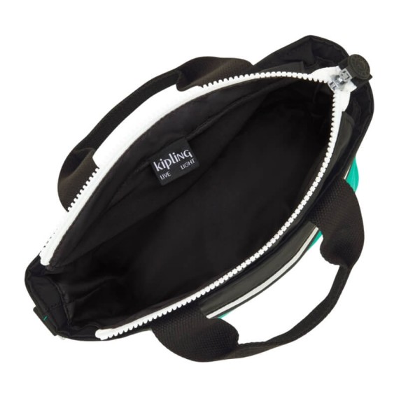 Mala de Duas Alças KIPLING Minta Deep Green Black Block | Ref. 187.40KI63706NT