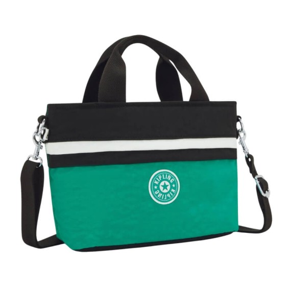 Mala de Duas Alças KIPLING Minta Deep Green Black Block | Ref. 187.40KI63706NT