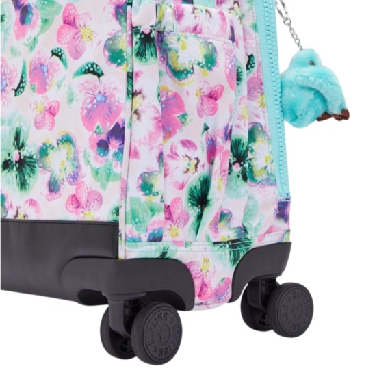 Pasta Escolar com 4 Rodas KIPLING New Storia Aqua Blossom | Ref. 187.40KI48477EC