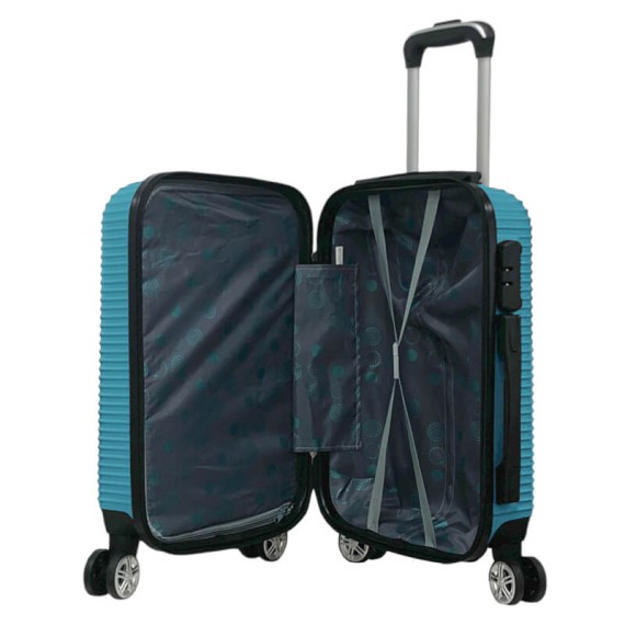 Mala de Cabine / Trolley 45cm 4R. Amovíveis Easyjet 35 Azul Metalizado | Ref. 337.35AZM