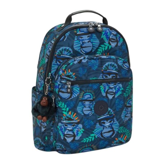 Mochila para Portátil 15” KIPLING Seoul College Blue Monkey Fun | Ref. 187.40KI79738HJ