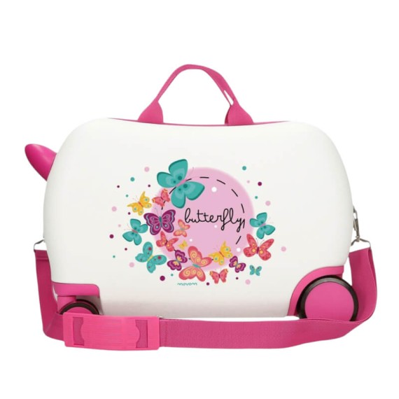 Mala de Viagem Infantil ABS 4 Rodas Easyjet MOVOM Butterfly Rosa | Ref. 186.3721061 Mala de Viagem Infantil ABS 4 Rodas Easyjet MOVOM Butterfly Rosa | Ref. 186.3721061