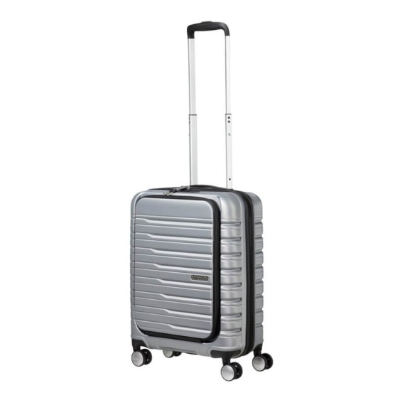 AMERICAN TOURISTER Mala de Cabine 55cm 4R Frontal Flashline Prata | Ref. 92ME800625