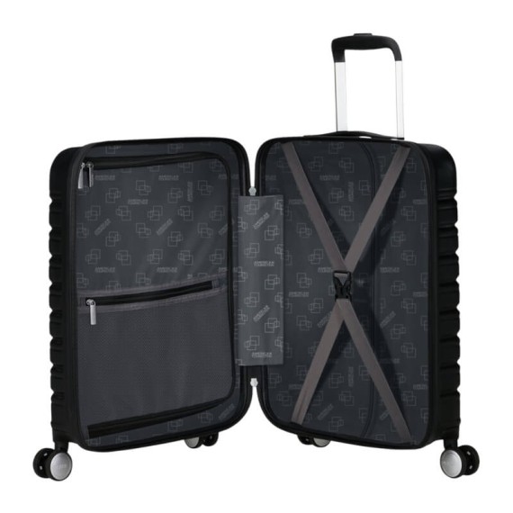 AMERICAN TOURISTER Mala de Cabine 55cm 4R Frontal Flashline Preta | Ref. 92ME800609