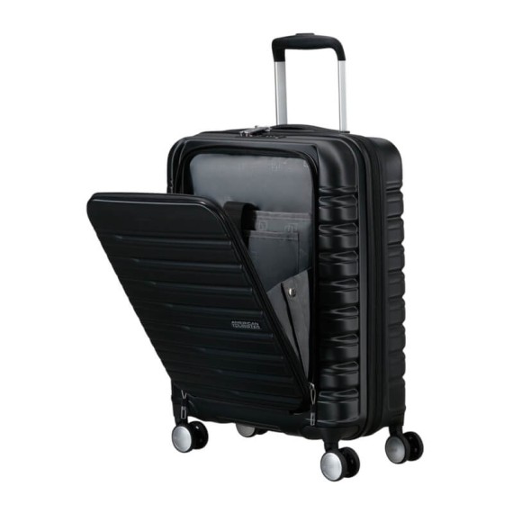 AMERICAN TOURISTER Mala de Cabine 55cm 4R Frontal Flashline Preta | Ref. 92ME800609