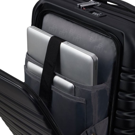 AMERICAN TOURISTER Mala de Cabine 55cm 4R Frontal Flashline Preta | Ref. 92ME800609
