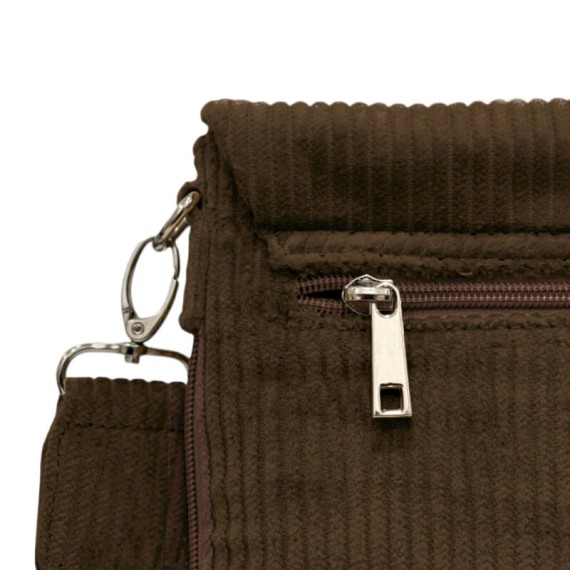 Bolsa de Tiracolo c/ Pala PHYNÈS 3345 Castanho Escuro | Ref. 179.3345C