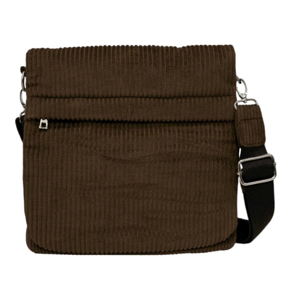 Bolsa de Tiracolo Grande c/ Pala PHYNÈS 3346 Castanho Escuro | Ref. 179.3346CE