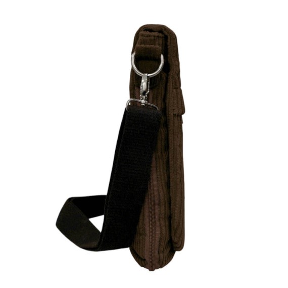 Bolsa de Tiracolo Grande c/ Pala PHYNÈS 3346 Castanho Escuro | Ref. 179.3346CE