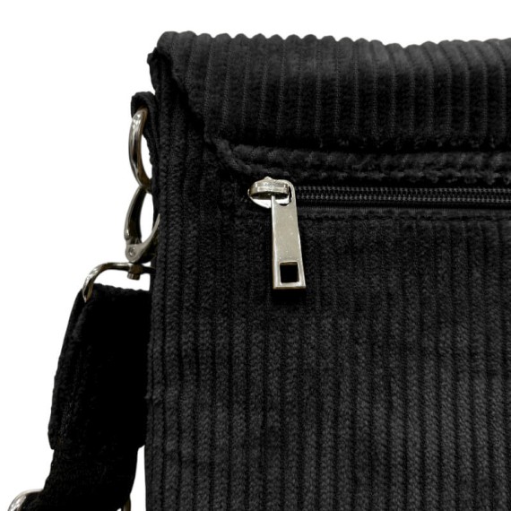 Bolsa de Tiracolo Grande c/ Pala PHYNÈS 3346 Preta | Ref. 179.3346P