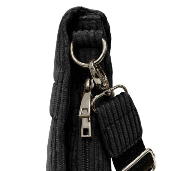 Bolsa de Tiracolo Grande c/ Pala PHYNÈS 3346 Preta | Ref. 179.3346P