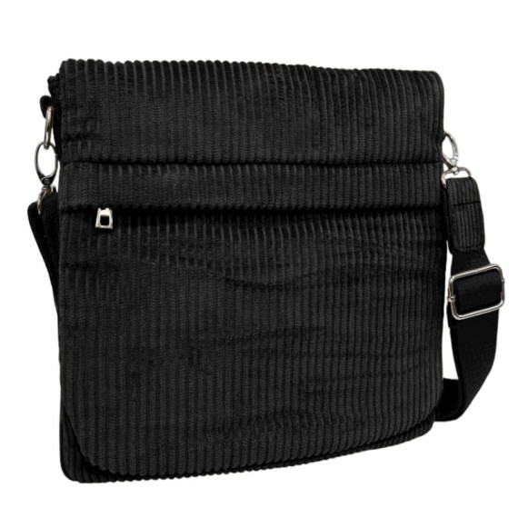 Bolsa de Tiracolo Grande c/ Pala PHYNÈS 3346 Preta | Ref. 179.3346P
