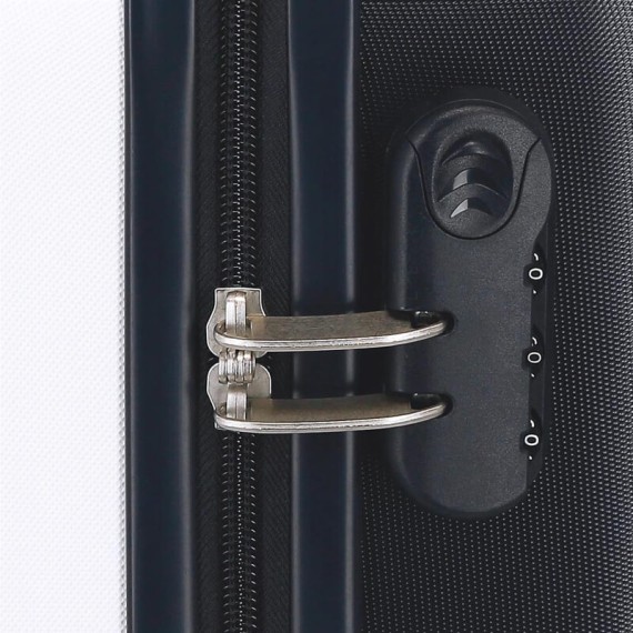 Mala de Cabine / Trolley 50cm 4R STITCH Happy Branco/Preto | Ref. 186.4381342