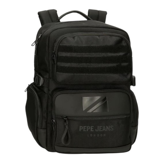 Mochila para Portátil 15” Adapt. PEPE JEANS Bromley 24 Preta | Ref. 186.7062741