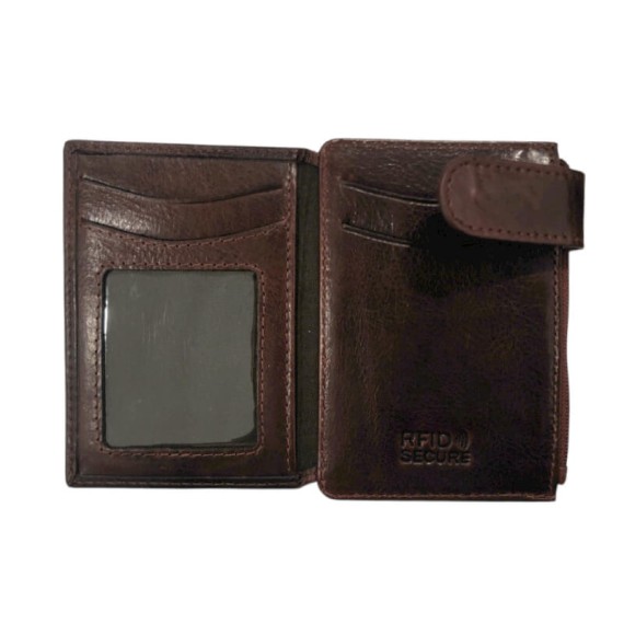 Porta-Cartões c/ Porta-Moedas DIPELLE 1811 Castanho | Ref. 254.DP1811C