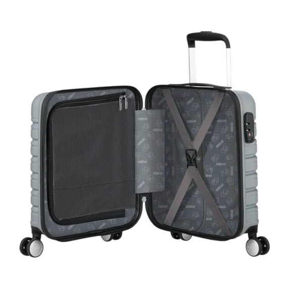 AMERICAN TOURISTER Mala de Cabine 45cm 4R Easyjet Flashline Prata | Ref. 92ME800725