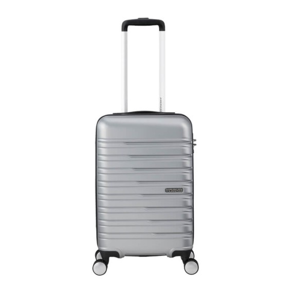 AMERICAN TOURISTER Mala de Cabine 55x35cm 4R Flashline Prata | Ref. 92ME800525 AMERICAN TOURISTER Mala de Cabine 55x35cm 4R Flashline Prata | Ref. 92ME800525