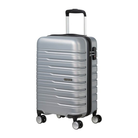 AMERICAN TOURISTER Mala de Cabine 55x35cm 4R Flashline Prata | Ref. 92ME800525 AMERICAN TOURISTER Mala de Cabine 55x35cm 4R Flashline Prata | Ref. 92ME800525