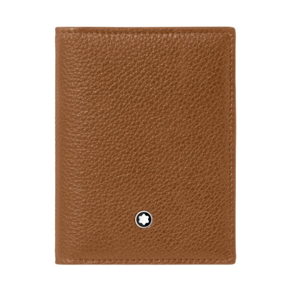 Porta-Cartões Vertical 4CC MONTBLANC Soft Grain Caramelo | Ref. 238.198303