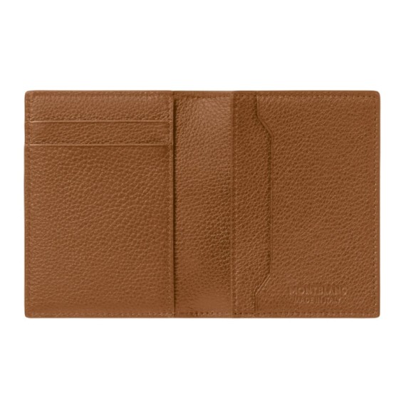 Porta-Cartões Vertical 4CC MONTBLANC Soft Grain Caramelo | Ref. 238.198303