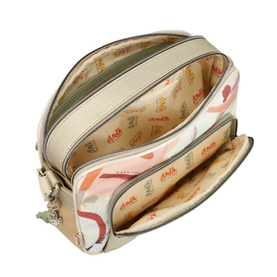 ANEKKE Bolsa de Tiracolo 2C Média Alma Smart Pack Dourada | Ref. 280.40603-516 ANEKKE Bolsa de Tiracolo 2C Média Alma Smart Pack Dourada | Ref. 280.40603-516