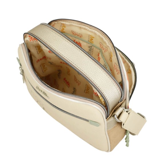ANEKKE Bolsa de Tiracolo 2C Média Alma Smart Pack Dourada | Ref. 280.40603-516 ANEKKE Bolsa de Tiracolo 2C Média Alma Smart Pack Dourada | Ref. 280.40603-516