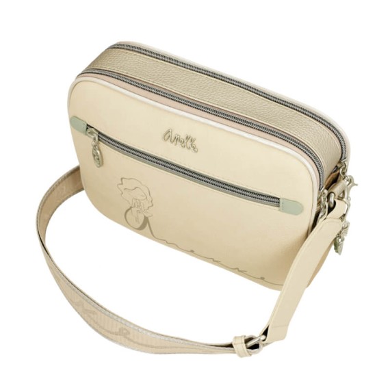 ANEKKE Bolsa de Tiracolo 2C Média Alma Smart Pack Dourada | Ref. 280.40603-516 ANEKKE Bolsa de Tiracolo 2C Média Alma Smart Pack Dourada | Ref. 280.40603-516