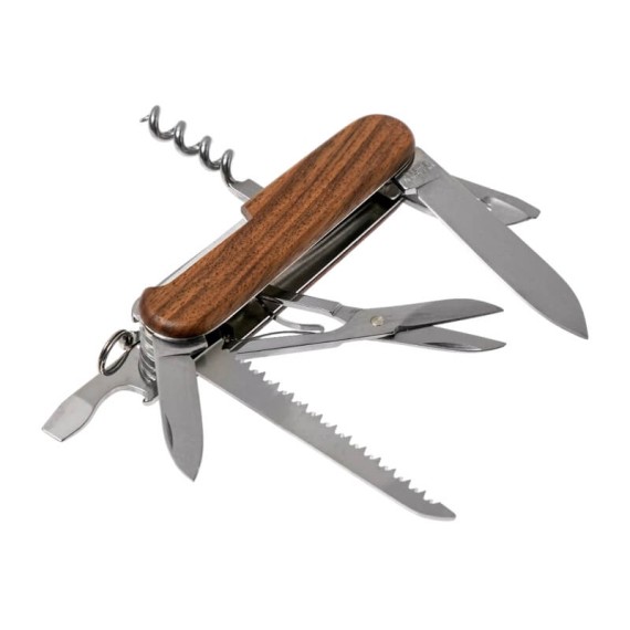 Canivete 91mm 13 Funções VICTORINOX Huntsman Wood Madeira | Ref. 320.13711.63 Canivete 91mm 13 Funções VICTORINOX Huntsman Wood Madeira | Ref. 320.13711.63