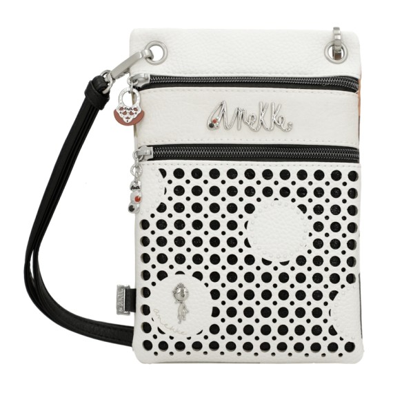 ANEKKE Mini Bolsa de Tiracolo Alma Lunares  Branco | Ref. 280.40723-905