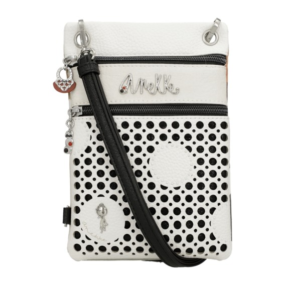 ANEKKE Mini Bolsa de Tiracolo Alma Lunares  Branco | Ref. 280.40723-905