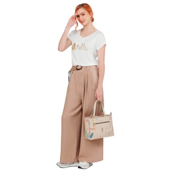 ANEKKE Mala de Mão Alças Curtas Alma Original Bege | Ref. 280.40741-224