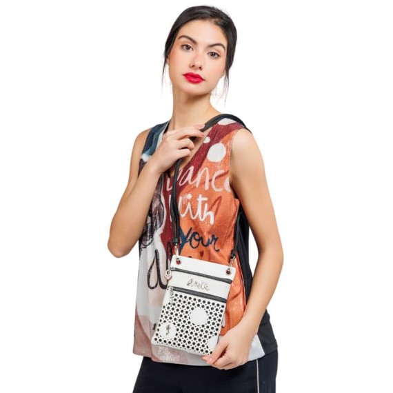ANEKKE Mini Bolsa de Tiracolo Alma Lunares  Branco | Ref. 280.40723-905